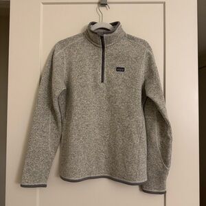 Patagonia Zip-Up Sweater in Light Gray